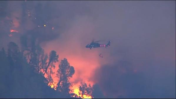 The Valley Fire in Lake County, Calif., burned thousands of acres on Saturday, September, 12, 2015. <span class=meta>KGO-TV</span>